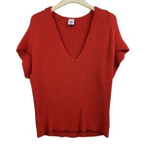 Oversized XS Cabi Ruby Pullover Sweater Style 5837 Orange Slouchy Fall V Neck